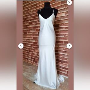 V neck bridal beach slip dress xs NWT